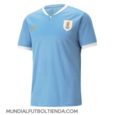 Camiseta Uruguay Primera Equipación Replica Mundial 2022 mangas cortas